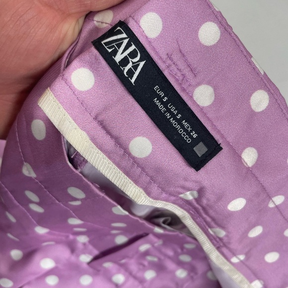 Zara Lavender Polka Dot Shorts - Picture 4 of 4